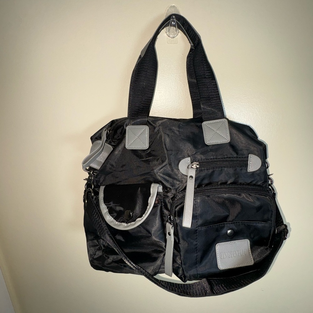Black and Gray Tote Bag